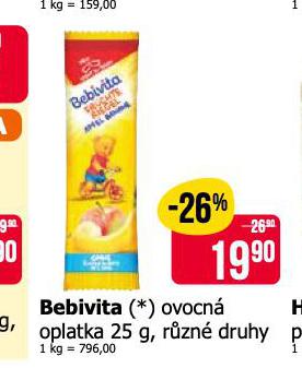 BEBIVITA OVOCN OPLATKA