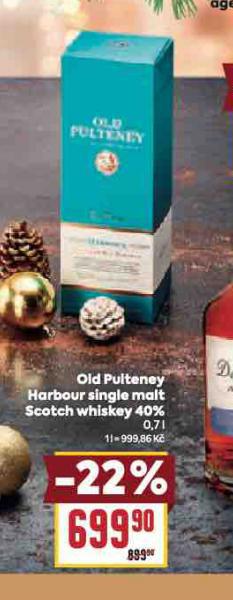 OLD PULTENEY HARBOUR SINGLE MALT SCOTCH WHISKEY 40%