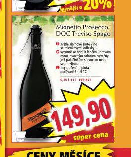 MIONETTO PROSECCO DOC TREVISO SPAGO