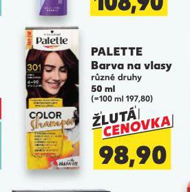 PALETTE BARVA NA VLASY