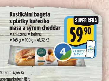 RUSTIKLN BAGETA S PLTKY KUECHO MASA A SREM CHEDDAR