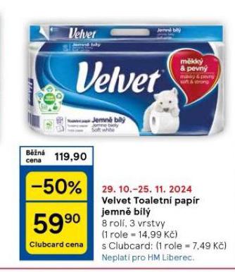 VELVET TOALETN PAPR