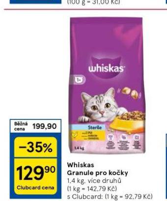 WHISKAS GRANULE PRO KOKY