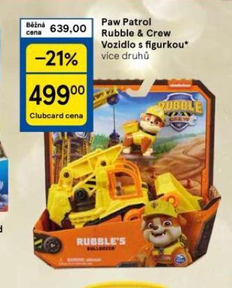 PAW PATROL RUBBLE&CREW VOZIDLO S FIGURKOU