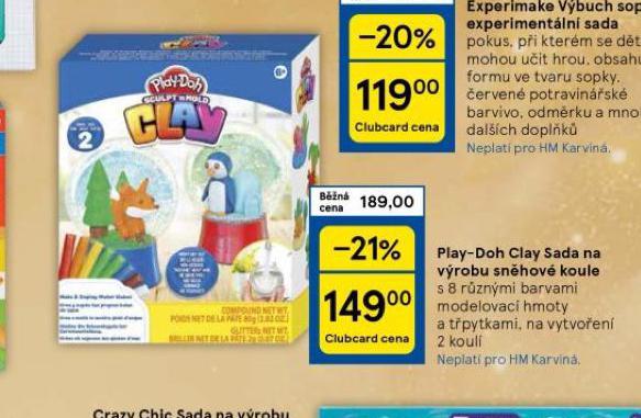 PLAY DOH CLAY SADA NA VROBU SNHOV KOULE