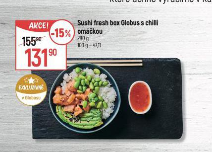 SUSHI FRESH BOX GLOBUS A CHILLI OMKOU