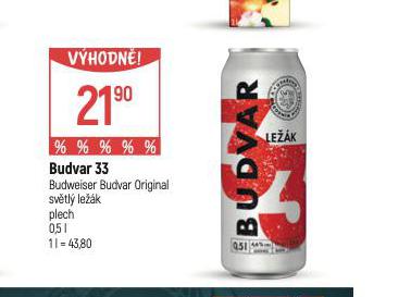 PIVO BUDVAR 33