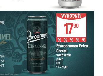 PIVO STAROPRAMEN EXTRA CHMEL