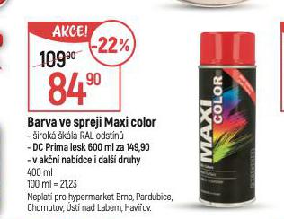 BARVA VE SPREJI MAXI COLOR