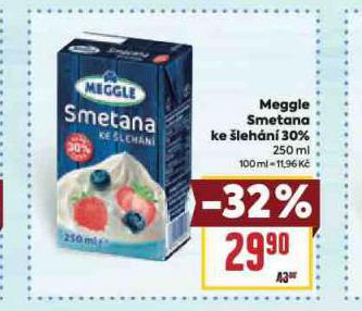 MEGGLE SMETANA KE LEHN 30%