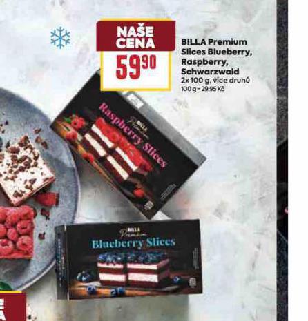 BULLA PREMIUM SLICES BLUEBERRY, RASPBERRY, SCHWARZWALD