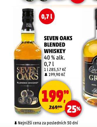 SEVEN OAKS BLENDED WHISKEY