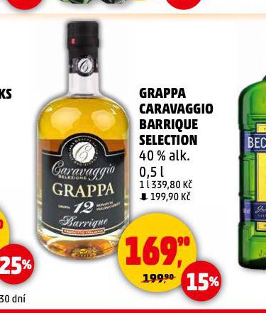 GRAPPA CARAVAGGIO BARRIQUE SELECTION