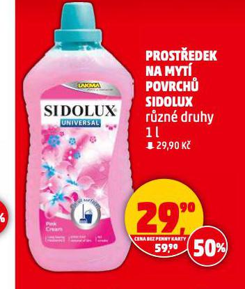 SIDOLUX PROSTEDEK NA MYT POVRCH