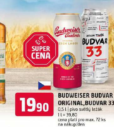 PIVO BUDVAR 33