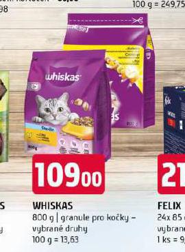 WHISKAS GRANULE PRO KOKY