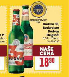 PIVO BUDWEISER BUDVAR ORIGINAL