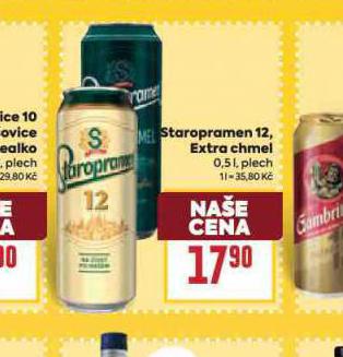 PIVO STAROPRAMEN EXTRA CHMEL