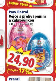 PAW PATROL VEJDE S PEKVAPENM A CURKOVINKOU