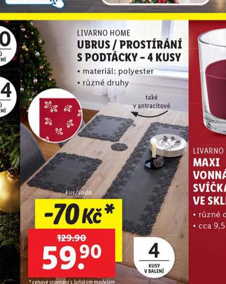 UBRUS / PROSTRN S PODTCKY