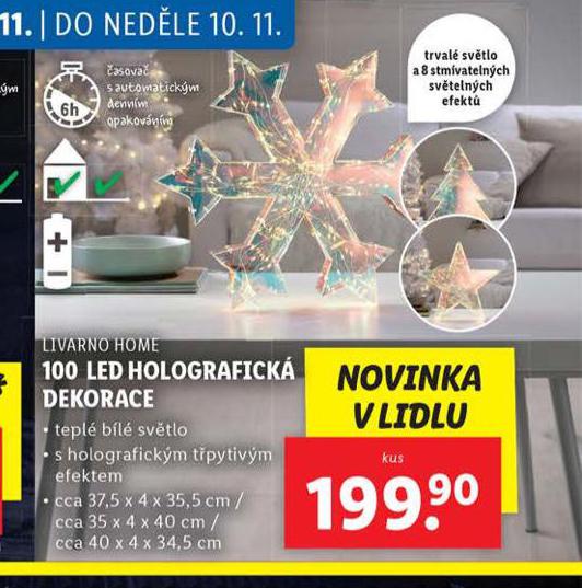 100 LED HOLOGRAFICK DEKORACE