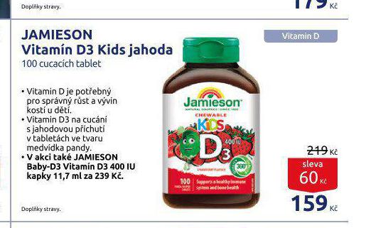 JAMIESON VITAMN D3 KIDS JAHODA