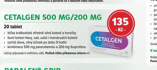 CETALGEN 500 MG / 200 MG