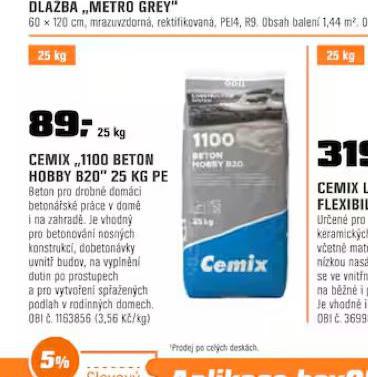 CEMIX 1100 BETON HOBBY