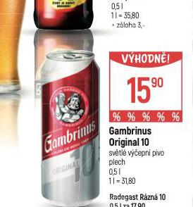 PIVO GAMBRINUS ORIGINL