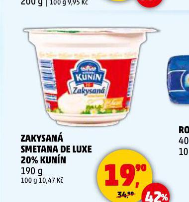 ZAKYSAN SMETANA DE LUXE 20% KUNN