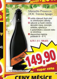 MIONETTO PROSECCO DOC TREVISO SPAGO