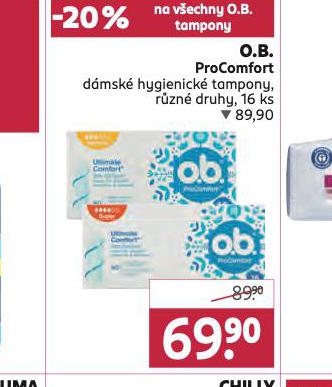 O.B. PROCOMFORT DMSK HYGIENICK TAMPONY