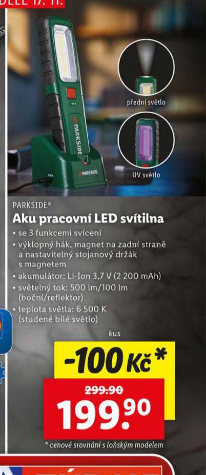 AKU PRACOVN LED SVTILNA