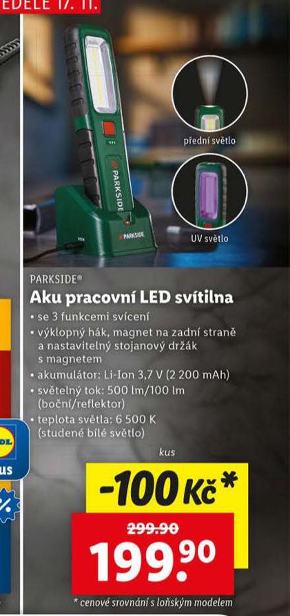 AKU PRACOVN LED SVTILNA