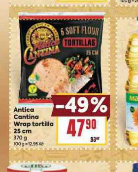 ANTICA CANTINA WRAP TORTILLA 25 CM