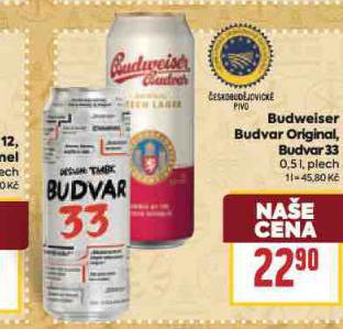 PIVO BUDWEISER BUDVAR ORIGINAL