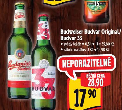 PIVO BUDWEISER BUDVAR