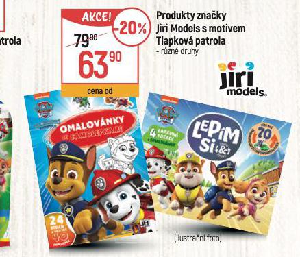 PRODUKTY ZNAKY JIRI MODELS S MOTIVEM TLAPKOV PATROLA