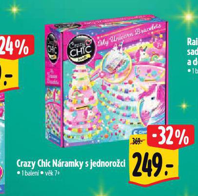 CRAZY CHIC NRAMKY S JEDNOROCEM