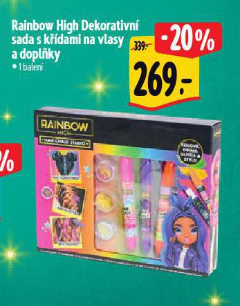 RAINBOW HIGH DEKORATIVN SADA S KDAMI NA VLASY A DOPLKY