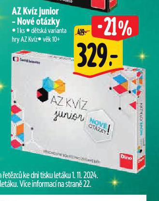 AZ KVZ JUNIOR - NOV OTZKY