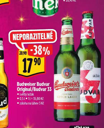 PIVO BUDWEISER BUDVAR