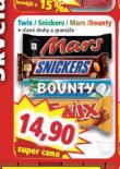 TWIX, SNICKERS, MARS, BOUNTY