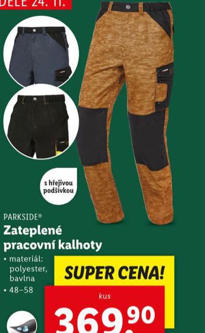 ZATEPLEN PRACOVN KALHOTY