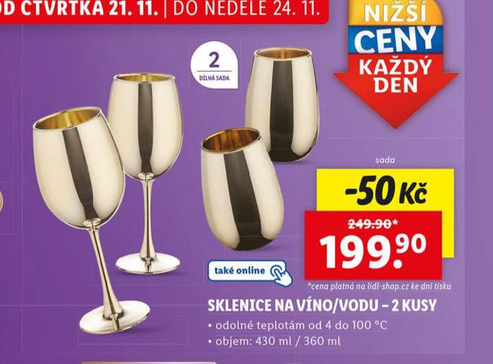 SKLENICE NA VNO / VODOU