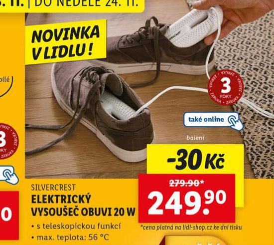 ELEKTRICK VYSOUE OBUVI 20 W