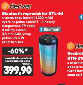 BLUETOOTH REPRODUKTOR DENVER