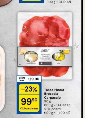 TESCO FINEST BRESSAOLA CARPACCIO