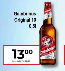 PIVO GAMBRINUS ORIGINL 10