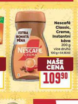 NESCAF CLASSIC, CREMA INSTANTN KVA